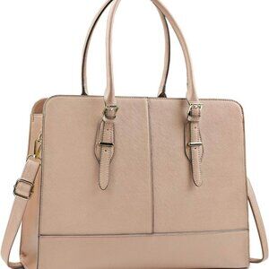 Laptop Bag for Women Leather Work Tote 15.6 Inch Laptop for Computer Bag Waterpr